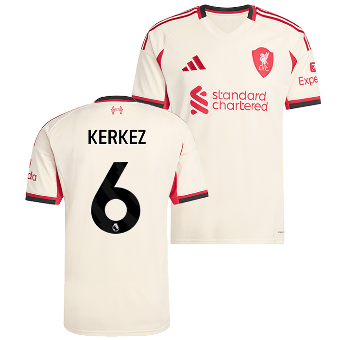 リバプール 25-26 アウェイ 半袖 ユニフォーム No.6 ケルケズ【adidas