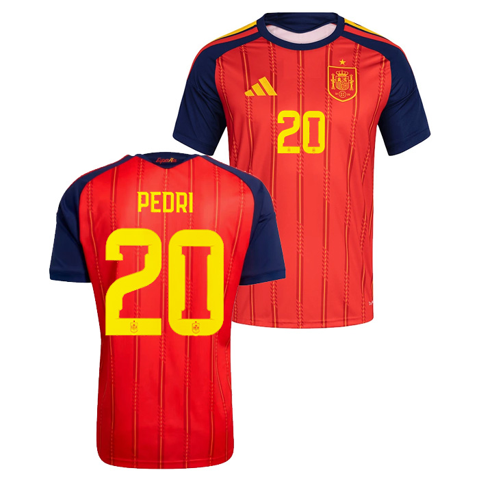 スペイン代表 2026 ホーム 半袖 ユニフォーム No.20 ペドリ【adidas