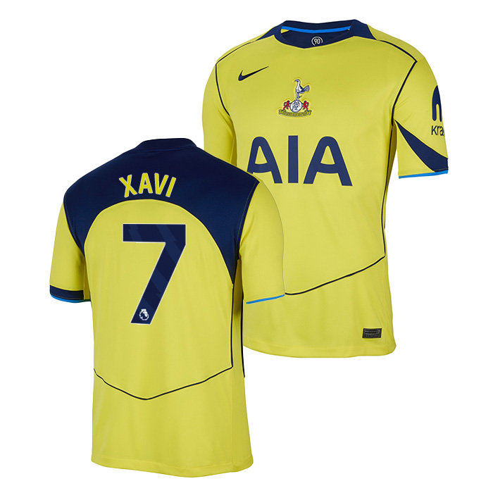トッテナム 25-26 サード 半袖 ユニフォーム No.7 シャビ・シモンズ