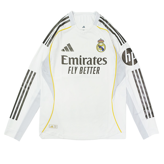 レアルマドリード 25-26 ホーム 長袖 オーセンティック ユニフォーム