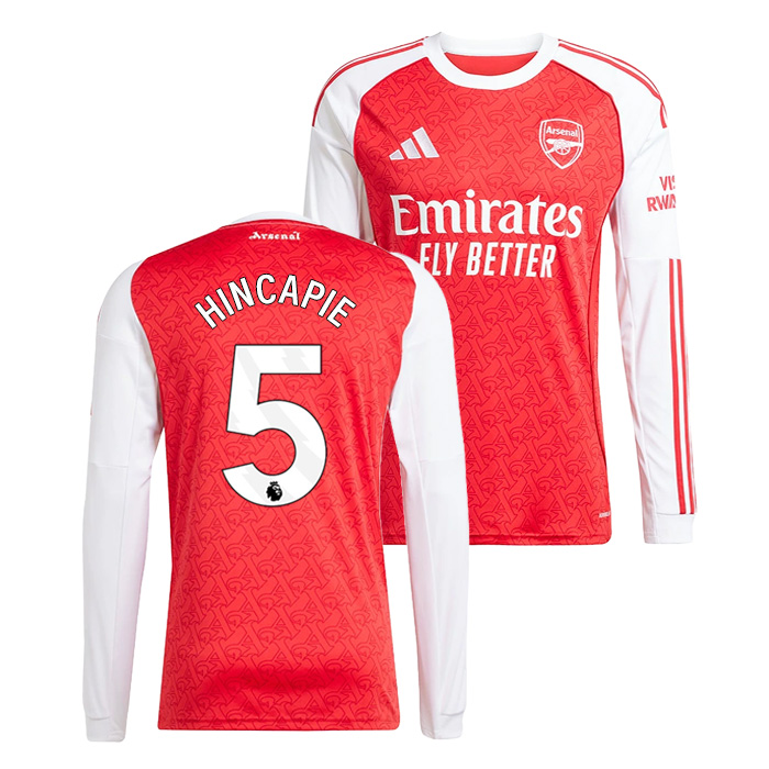 アーセナル 25-26 ホーム 長袖 ユニフォーム No.5 インカピエ【adidas