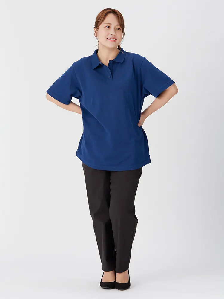 ホワイト 鹿の子半袖ポロシャツ | フォーエル公式通販