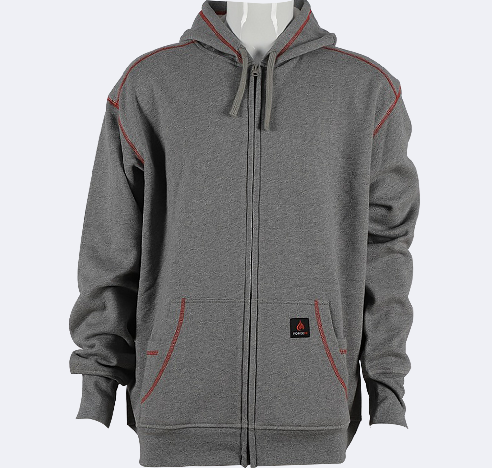 Forge Fr Men's Grey Hoodie With Zipper – FORGE FR