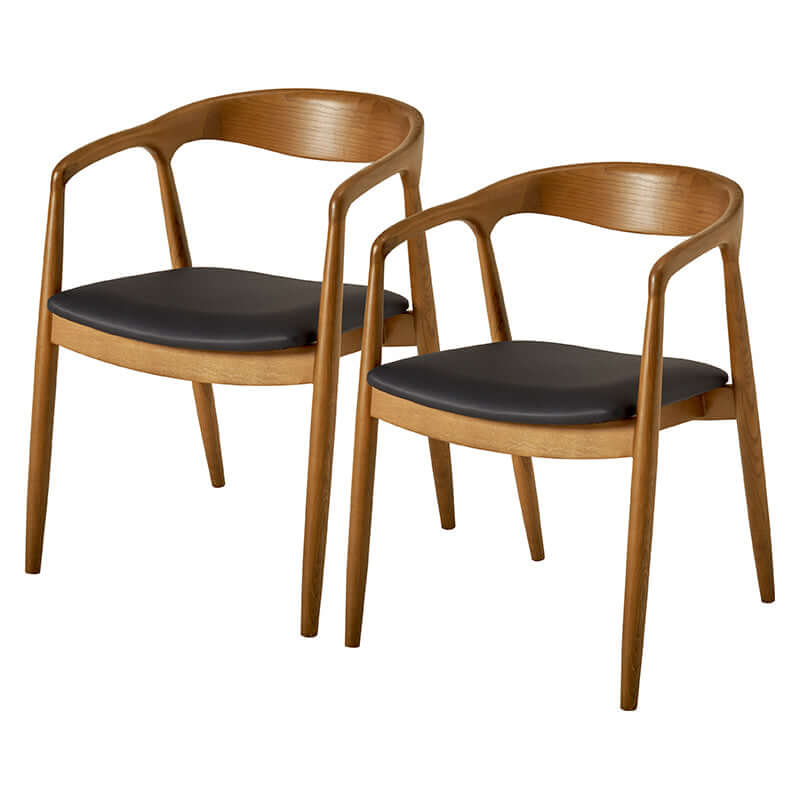 ダイニングチェア おしゃれ 木製 2脚セット アッシュ材 - flatoo