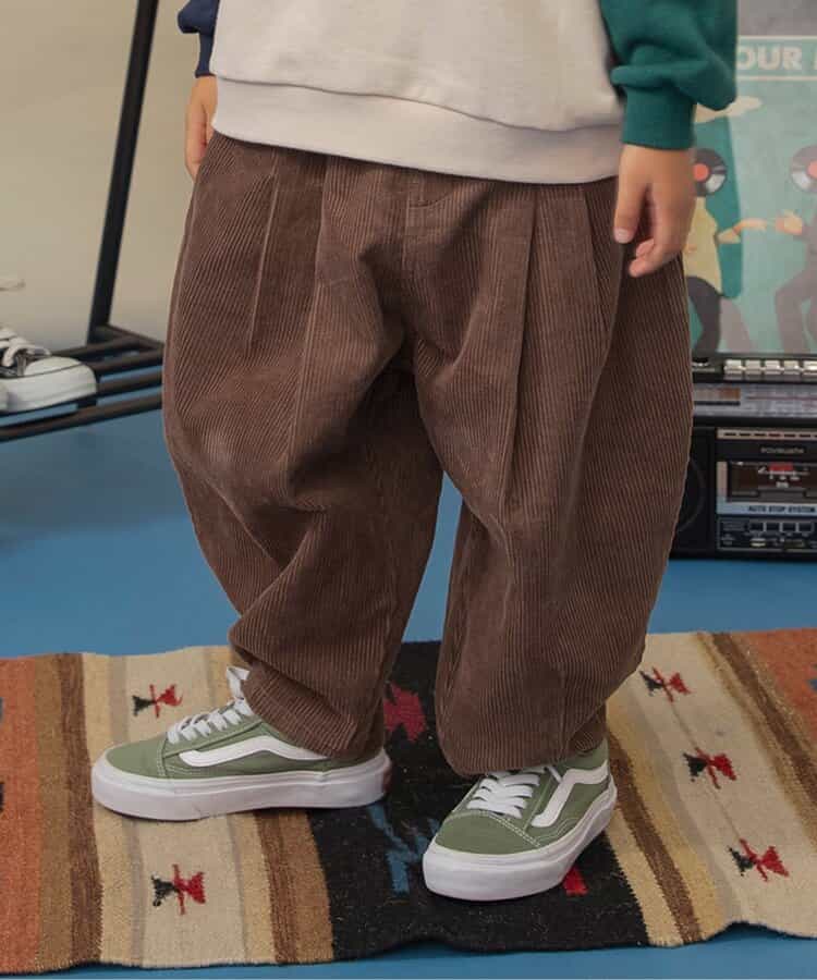 ☆SALE☆バルーンタックコーデュロイパンツ 10分丈（J421845）|BREEZE