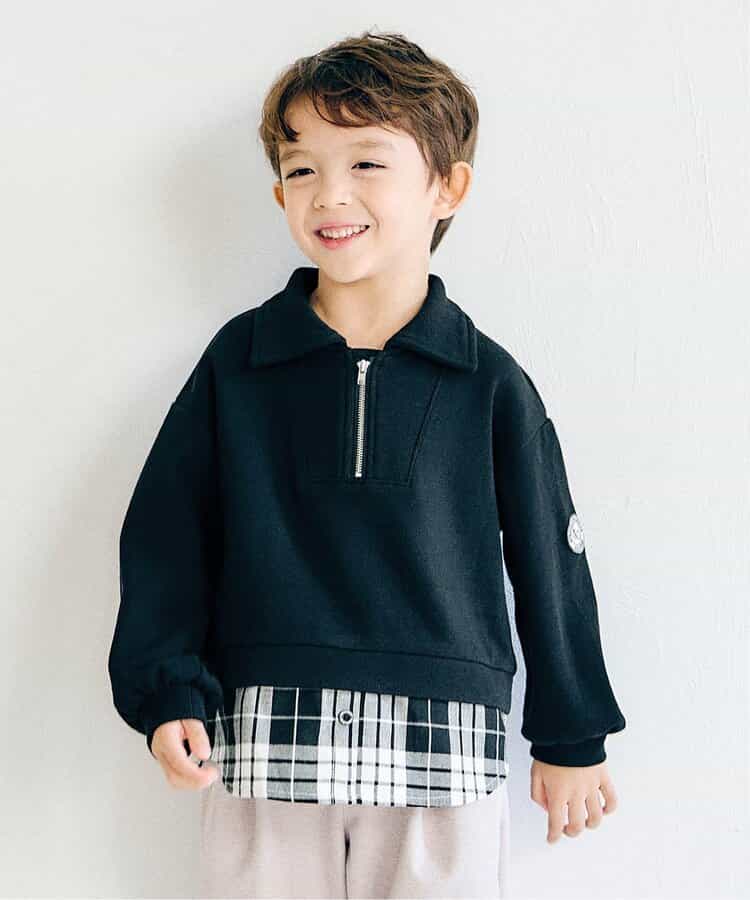 ☆SALE☆【リンク】ハーフジップチェックドッキングトレーナー