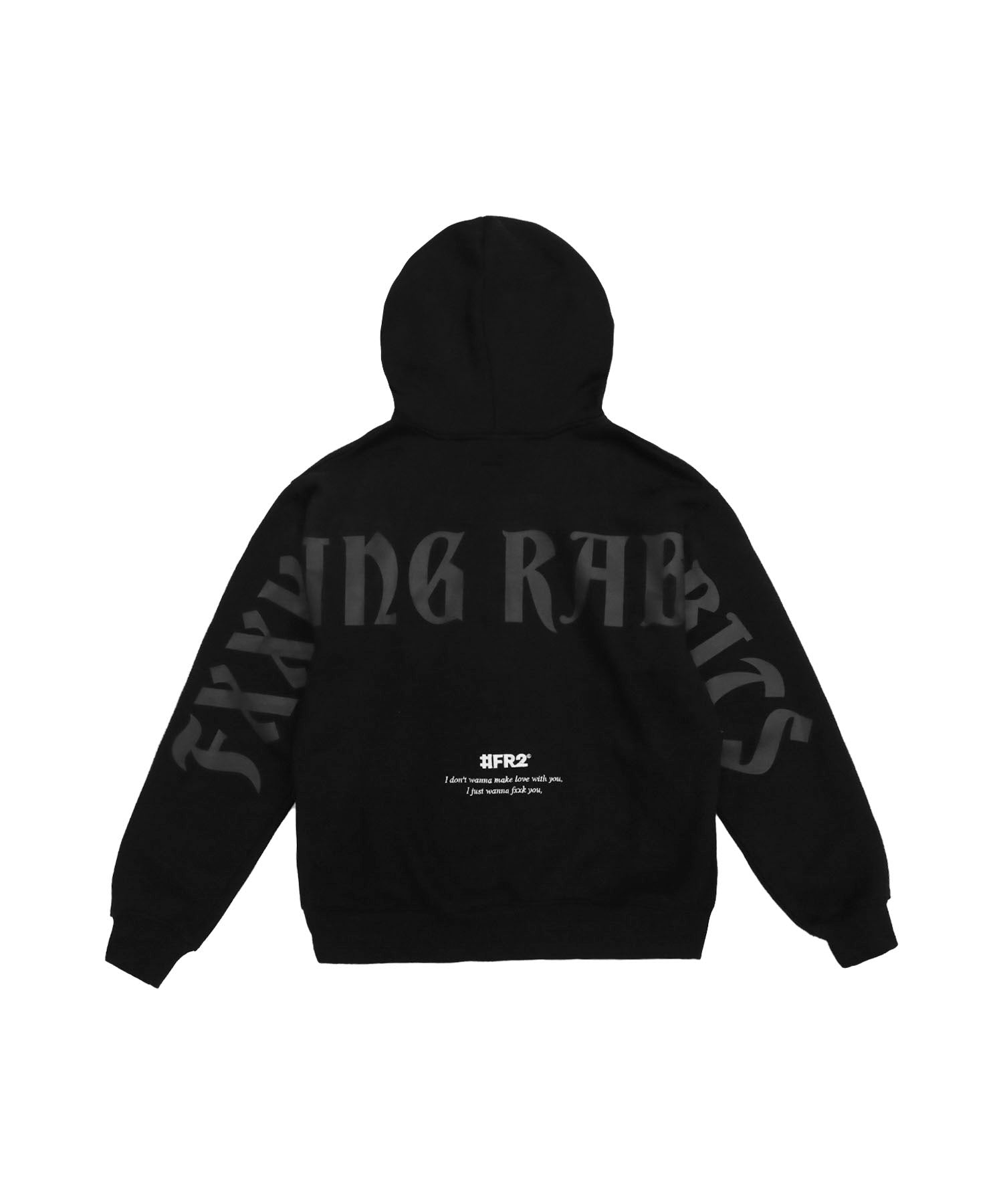 FXXKING RABBITS Sleeve Logo Zip‐up Hoodie – #FR2