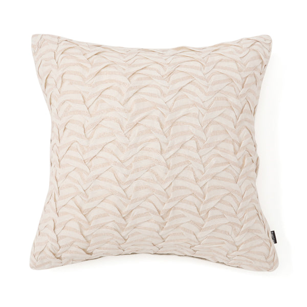 シャイニースモッキング クッションカバー 450×450 ナチュラル