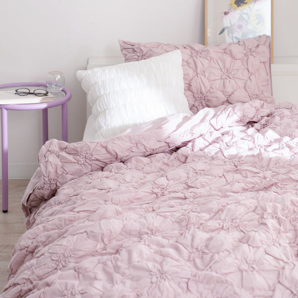 フラワーキルト 掛け布団カバー セミダブル ピンク | Francfranc