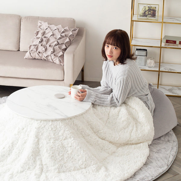 EC限定】モスコ こたつテーブル ラウンド φ650 マーブル | Francfranc