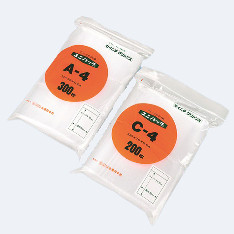 チャック付ポリ袋 K-4 厚さ0.04mm （280×400mm） 100枚入り | OPP