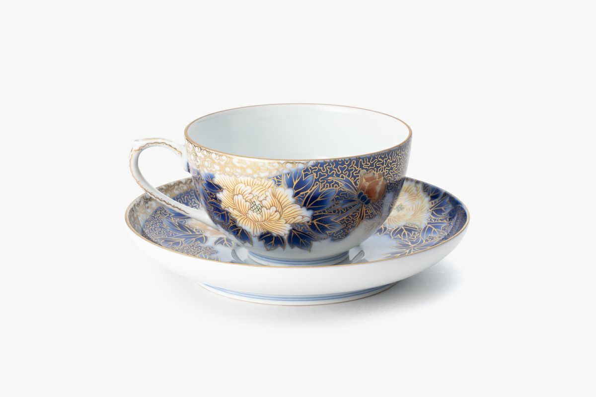 ☆雲文牡丹金ミル 碗皿 | 有田焼 深川製磁｜公式オンラインストア