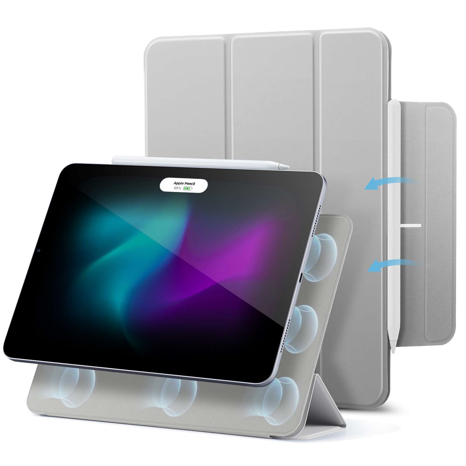 iPadケース 磁気吸着式アップルペンシル収納アイパッドケース ipad pro