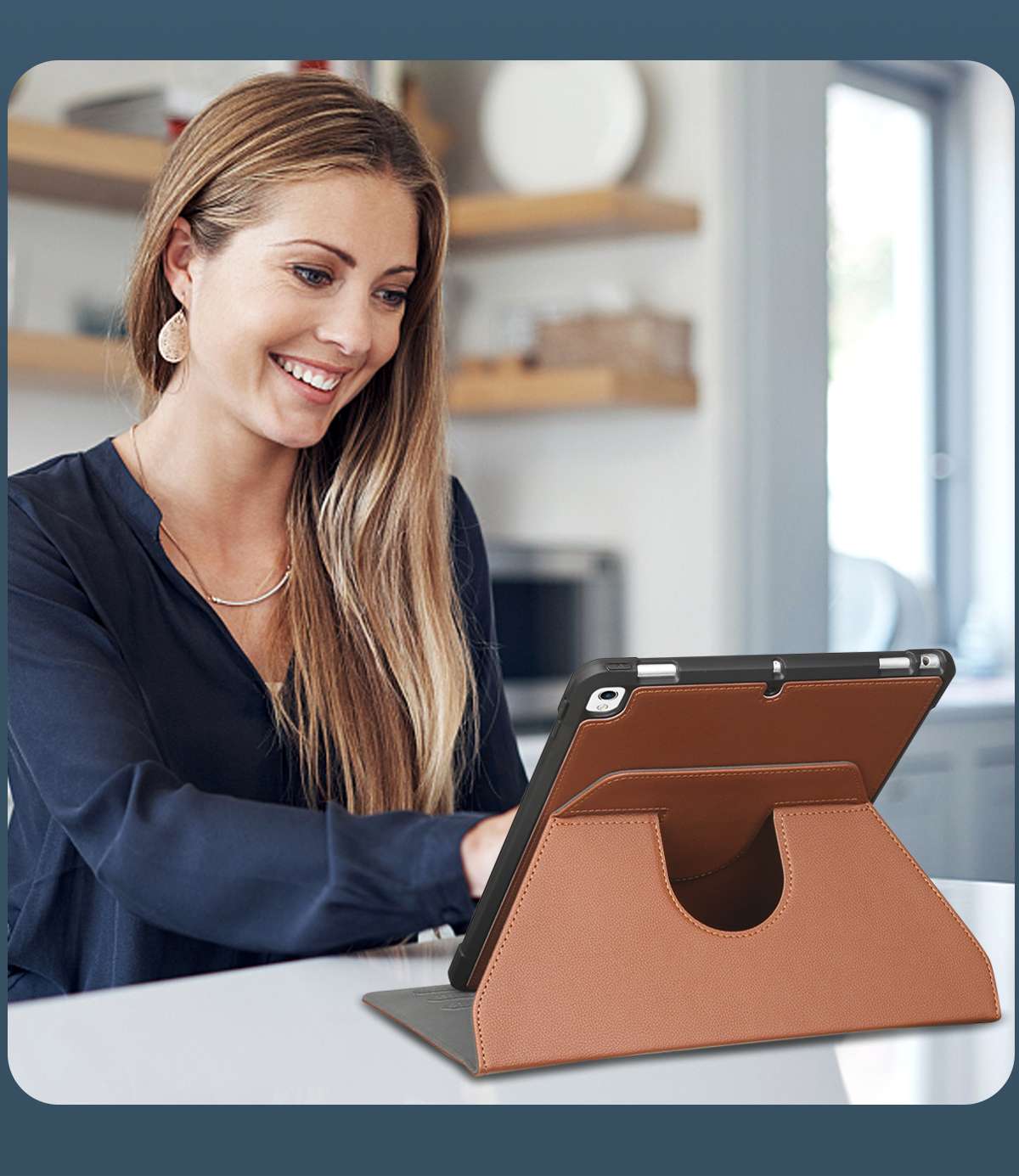 iPadケース アイパッド エア 第5世代用 本革風ケース ipad air 第5世代