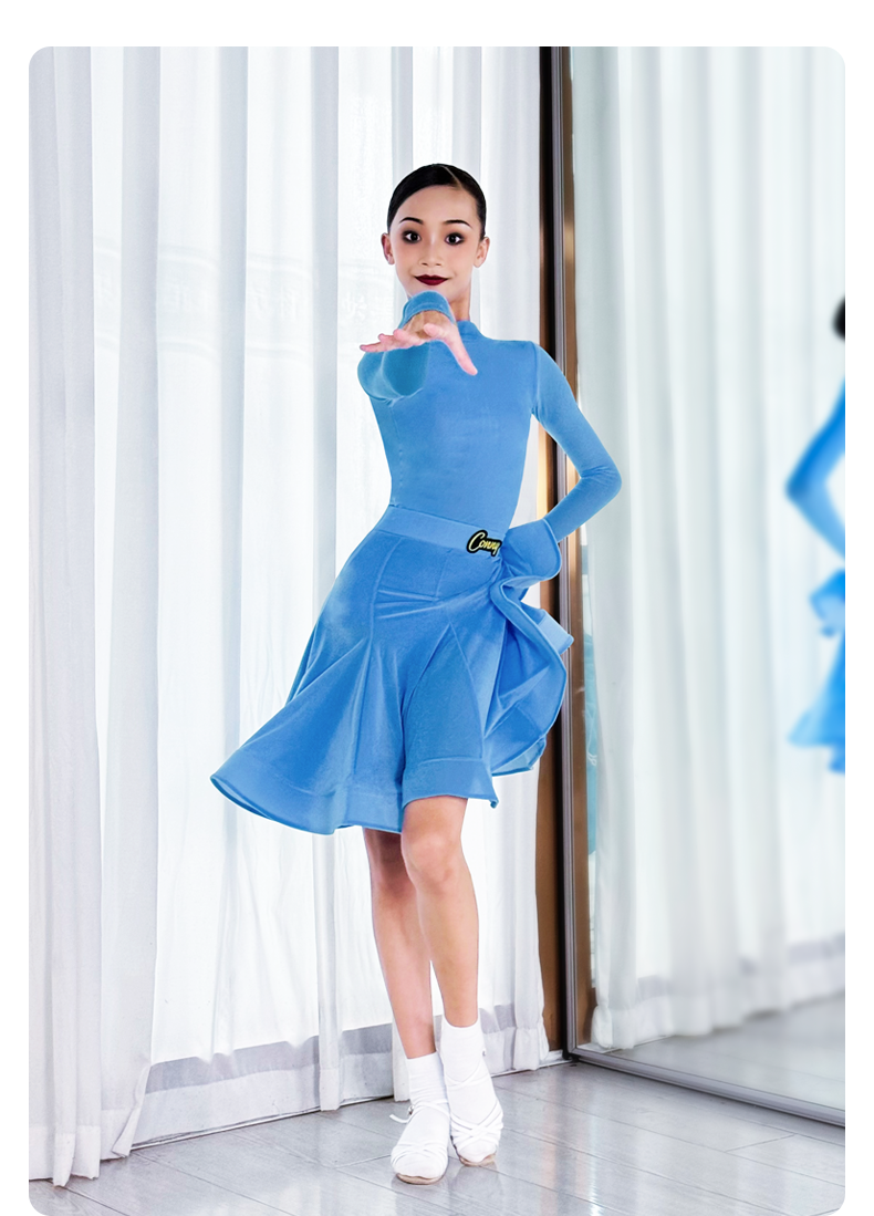 社交ダンス煌めく星空オフショルダーチュールセットアップ モダン|社交