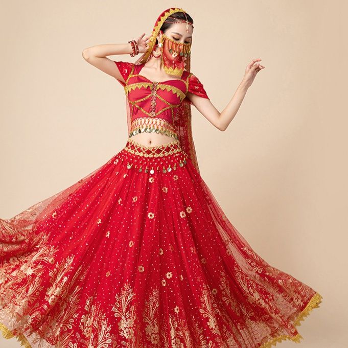 エキゾチック刺繍豪華装飾ベリーダンス風セパレートドレス ラテン|社交