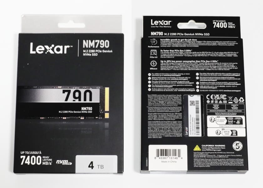レビュー】Lexar NM790(4TB)：高性能で低価格、最強クラスのDRAMレス