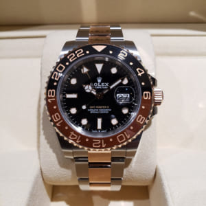 ロレックス GMTマスター2 40mm 黒/茶ベゼル ブラック文字盤 SS/K18