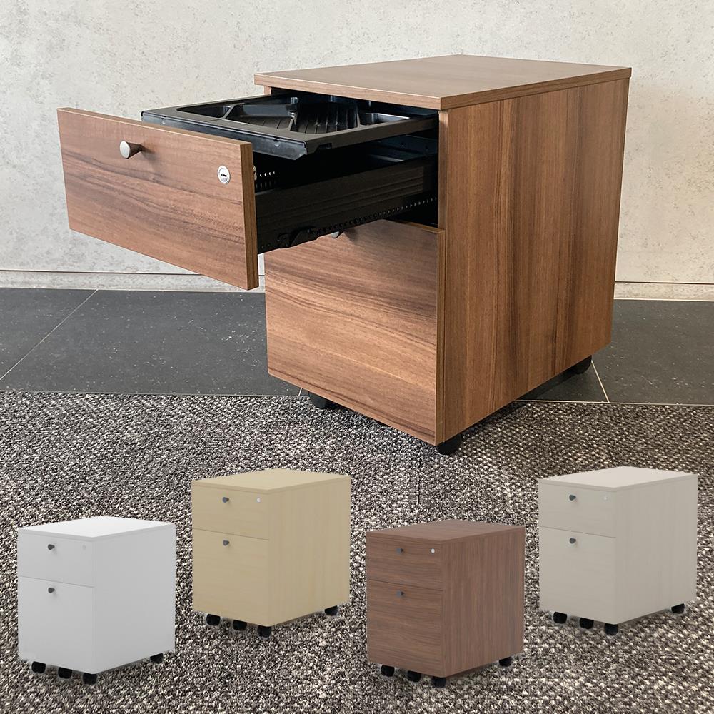 fantoni/ファントーニ 2段に見える3段ワゴン(引出しトレー) 木製ワゴン