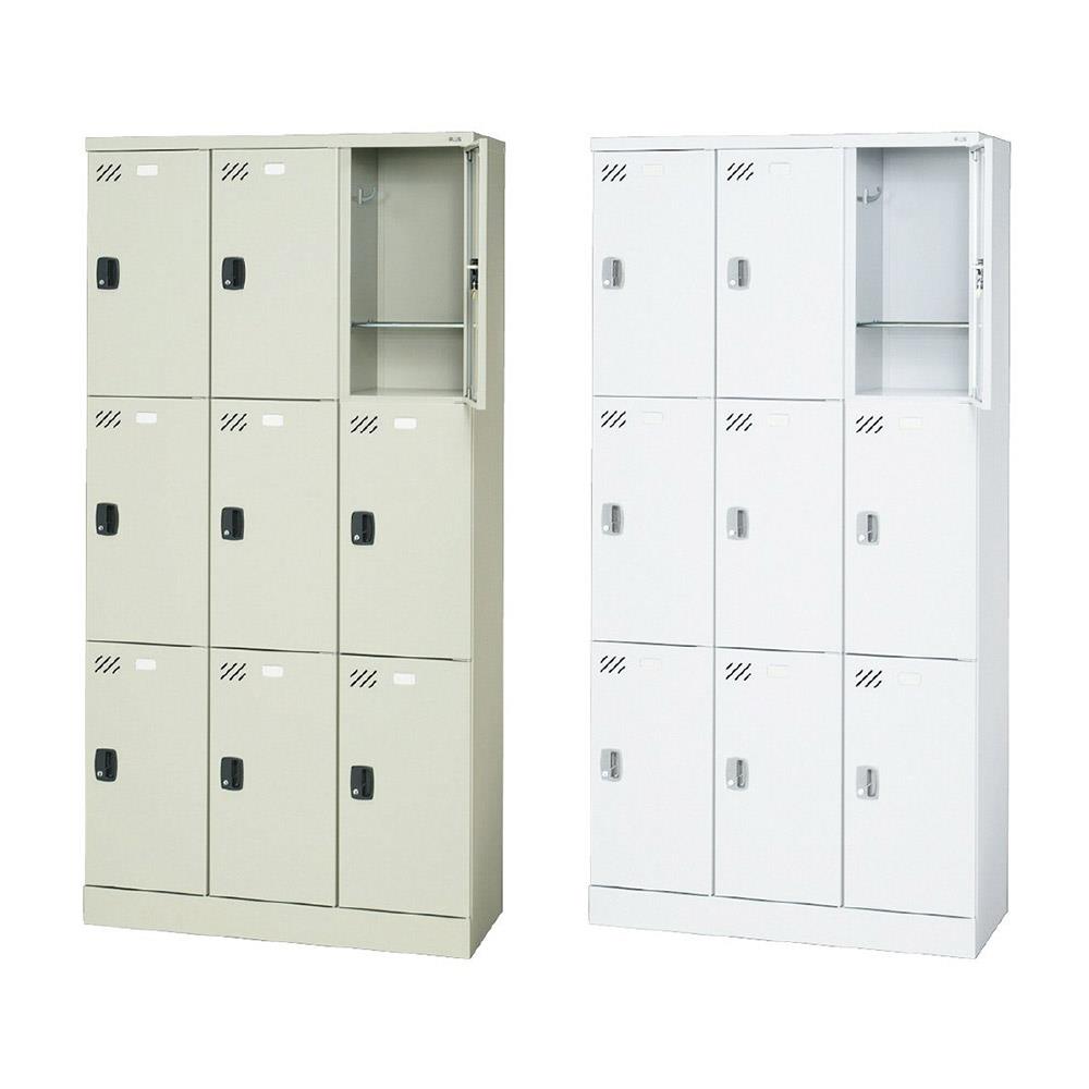 多人数用ロッカー 9人用 シリンダー錠 ( ロッカー スチール製 鍵付き 3