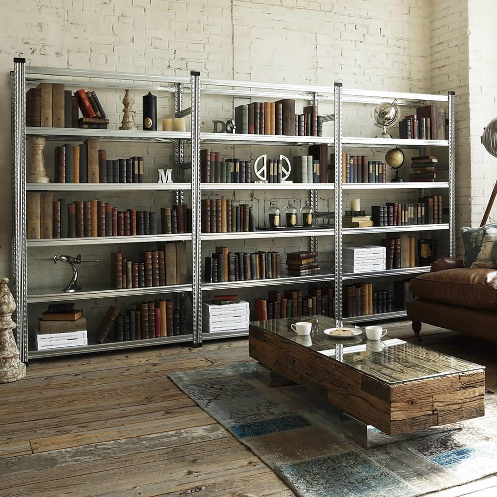 増設用】METALSISTEM メタルシステムラック 6段タイプ 幅124cm