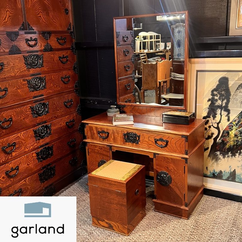 岩谷堂 鏡台 一面鏡 椅子 スツール ドレッサー 和室 和家具 日本製