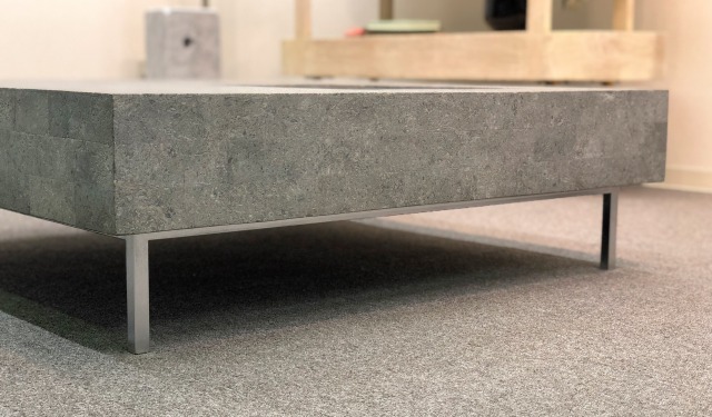 □HUKLA/フクラ スクエアセンターテーブル100 ELT001-1010 グレー