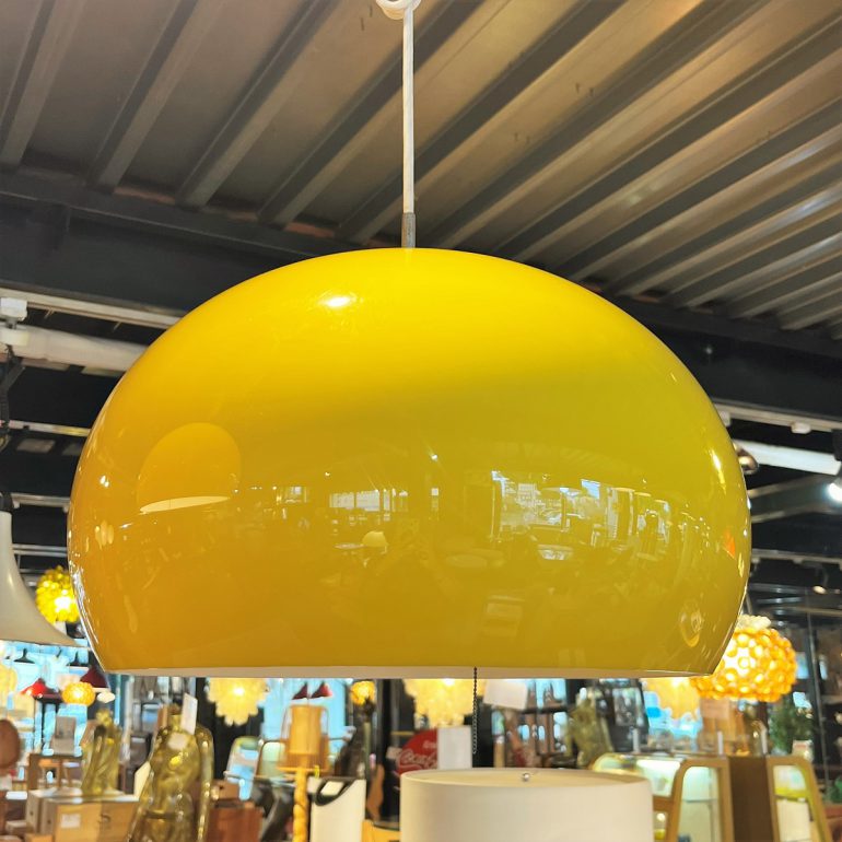 昭和レトロ ペンダントライト (2) レトロポップ イエロー アクリル