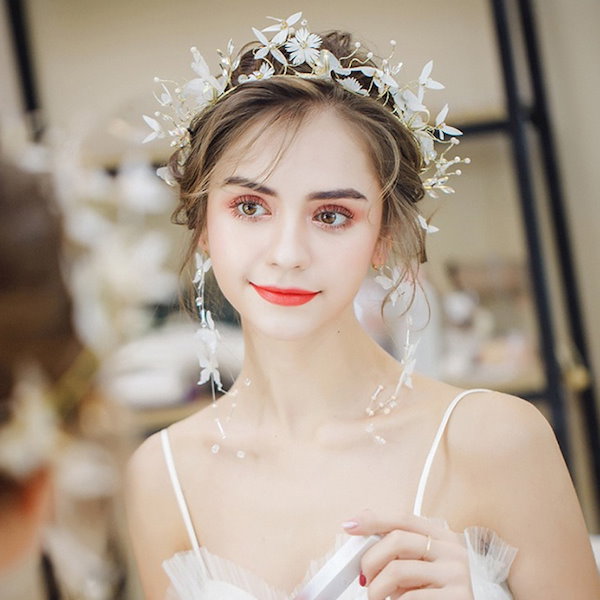 Qoo10] 女性のヘアチェーンウェディングブライダル