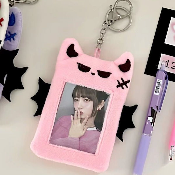 Qoo10] トレカケース かわいい悪魔ぬいぐるみカー