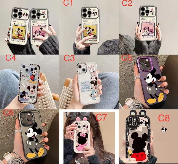 Qoo10] ミッキー,ミニー iphone15ケース
