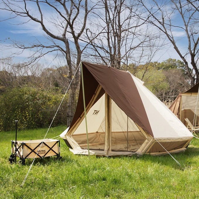 多面体デザインが特徴のTCとポリエステルのハイブリッドテント