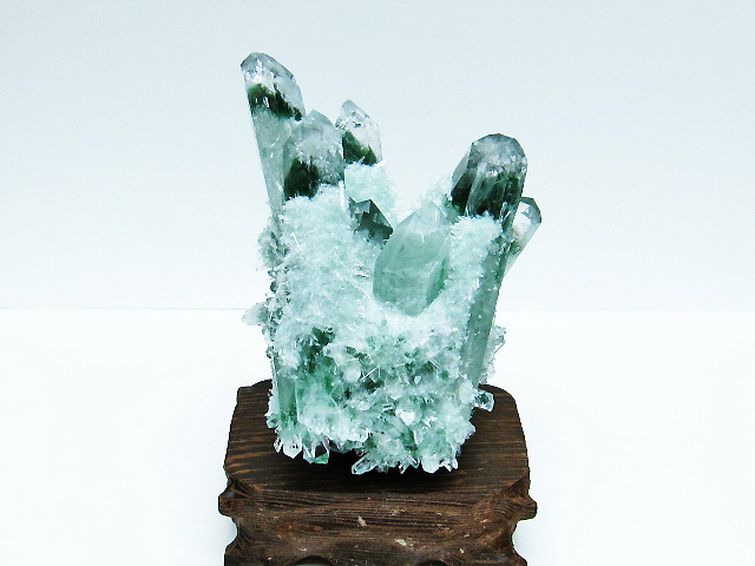 パワーストーン 天然石 緑水晶 グリーンクォーツ クラスター[T802-5508]