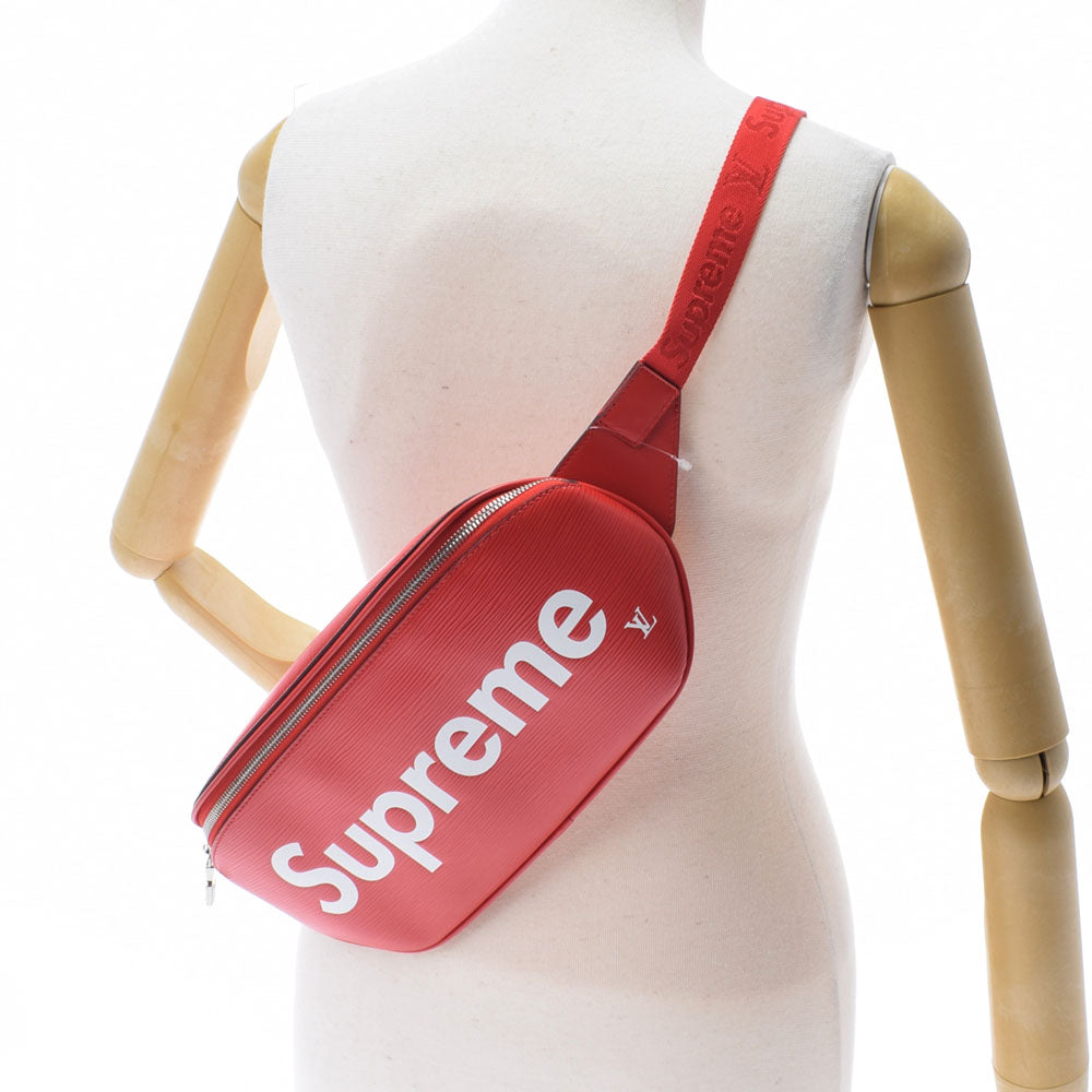 ルイヴィトンバムバッグ シュプリーム コラボ 14127 赤/白 ユニ