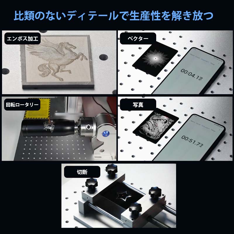 GWEIKE CLOUD ファイバーレーザーマーキング＆彫刻機 G6 MOPA 100W