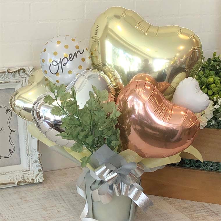 開店祝いバルーンギフト 置き型バルーンアレンジドットOPEN