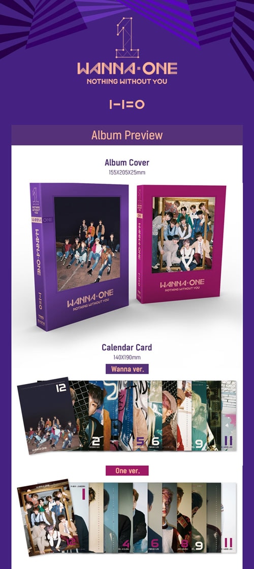 韓国音楽 WANNA ONE(ワナワン) - リーパッケージ 「1-1=0 (NOTHING