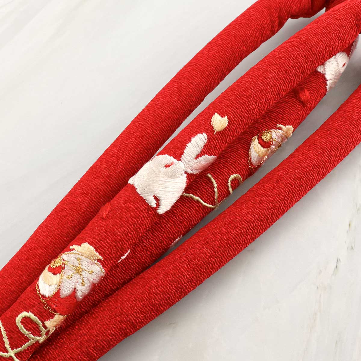 衿秀 公式 七五三 はこせこ 筥迫 セット 七歳 うさぎ 宝尽くし 赤 刺繍