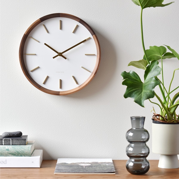 ハンドメイド 鍛金 真鍮 銅 黒 丸 円 ラウンド 金属 掛け時計