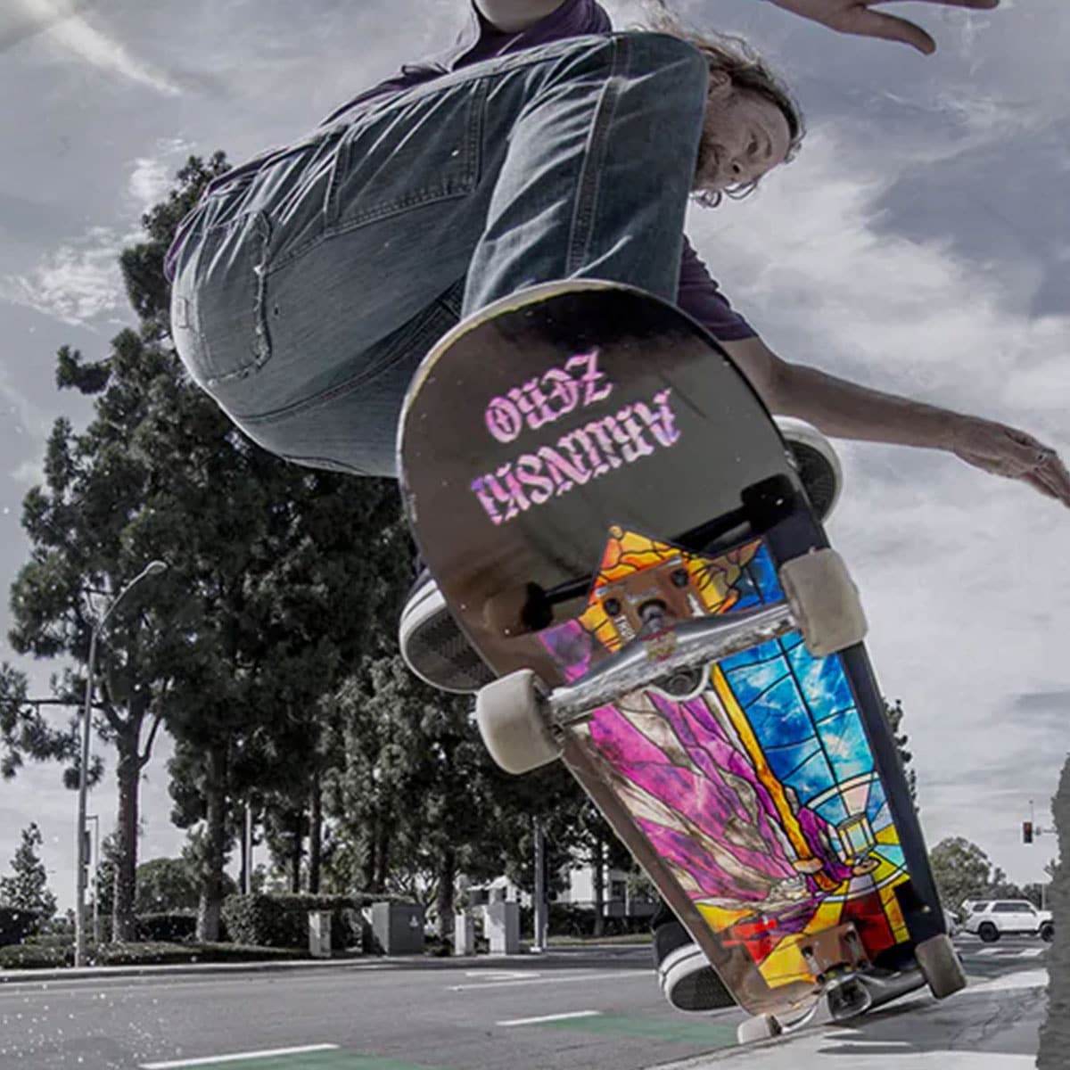 ZERO ゼロ スケートボード スケボー デッキ 8.0inch ステンドグラス 3D