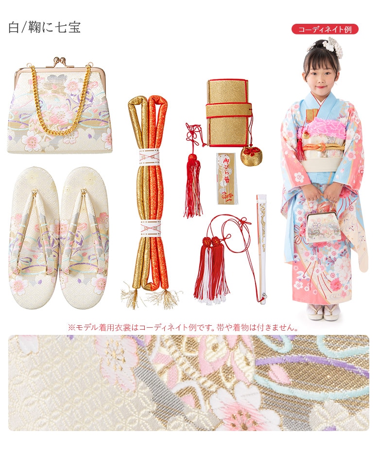 七五三 はこせこセット バッグ 箱迫 丸ぐけ 扇子 ビラカン 草履21cm 6