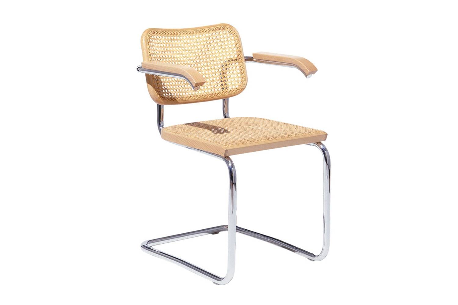 ブロイヤー コレクション チェスカチェア アームチェア 籐張りの通販