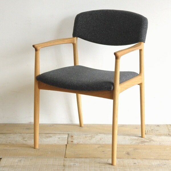 ノース ダイニングチェア/椅子(アームチェア) 無垢材 ウォールナット