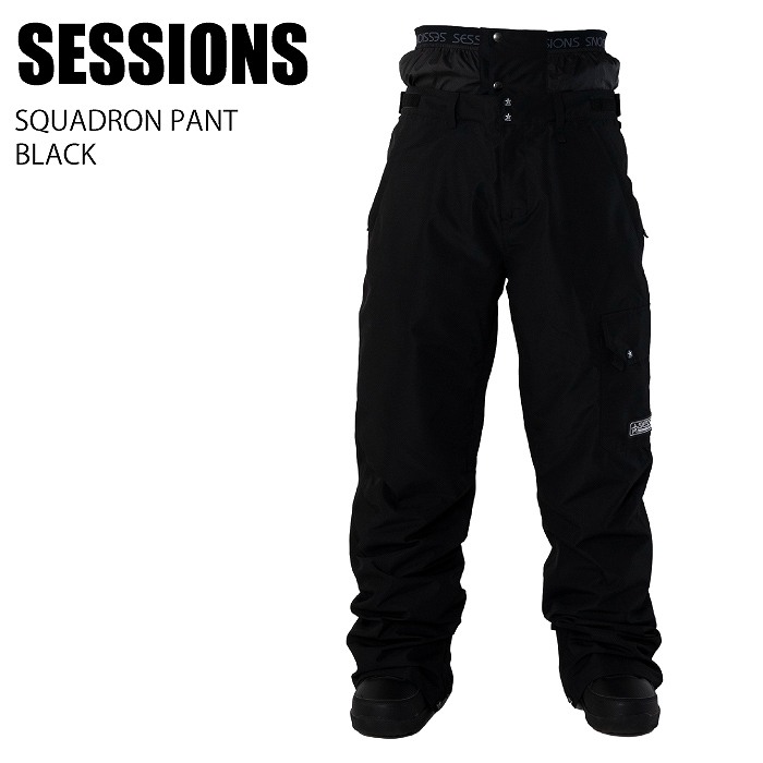 SESSIONS セッションズ SQUADRON PANT BLACK 23-24 ボードウェア