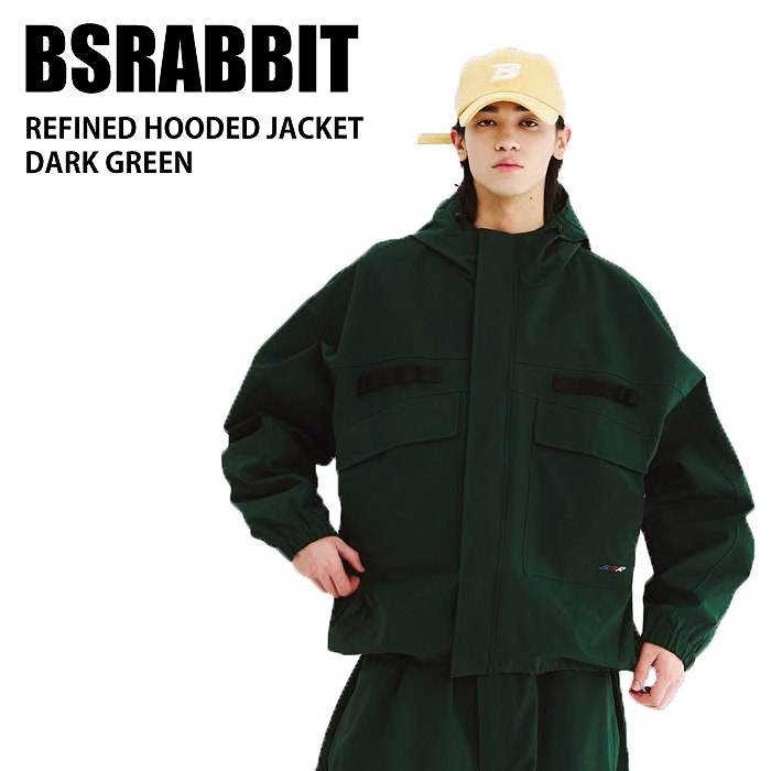 BSRABBIT ビエスラビット REFINED HOODED JACKET DARK GREEN 24-25