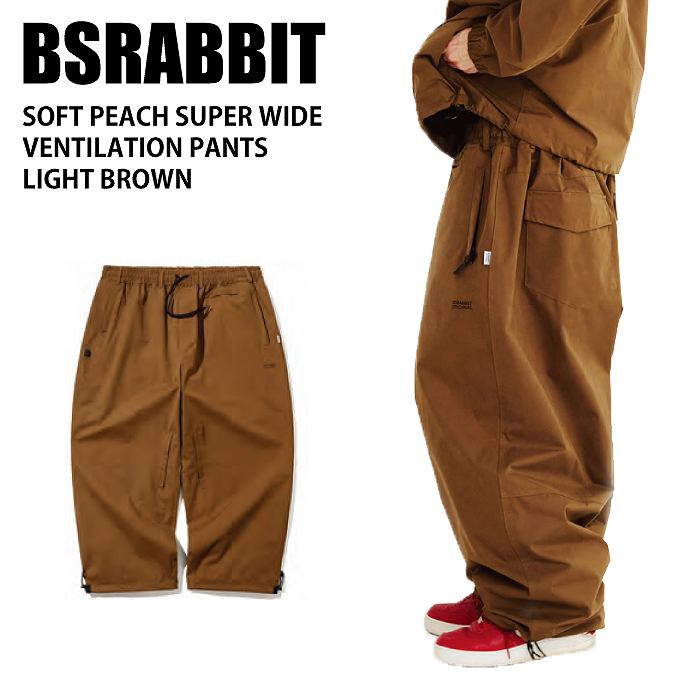 BSRABBIT ビエスラビット SOFT PEACH SUPER WIDE VENTILATION PANTS