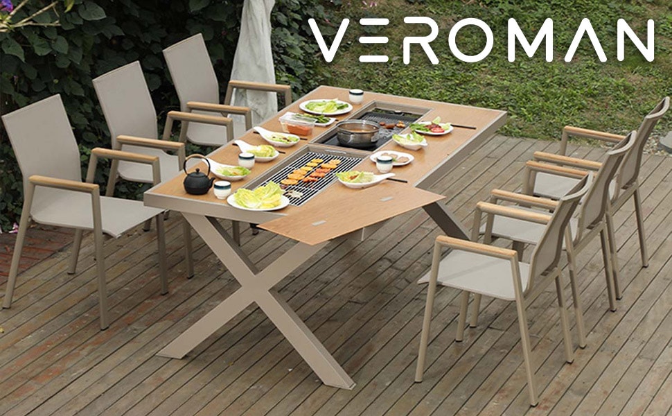 203cm椅子6脚] VeroMan テーブルセット アウトドア用品 アウトドア