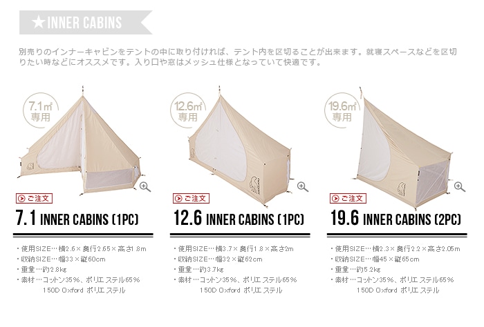正規品 ノルディスク アスガルド 7.1用 インナーキャビン 1pc Nordisk