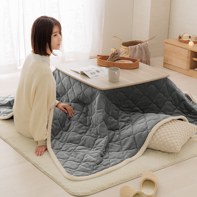 こたつ上掛けカバー リバーシブル仕様で両面にフランネル素材薄手でも