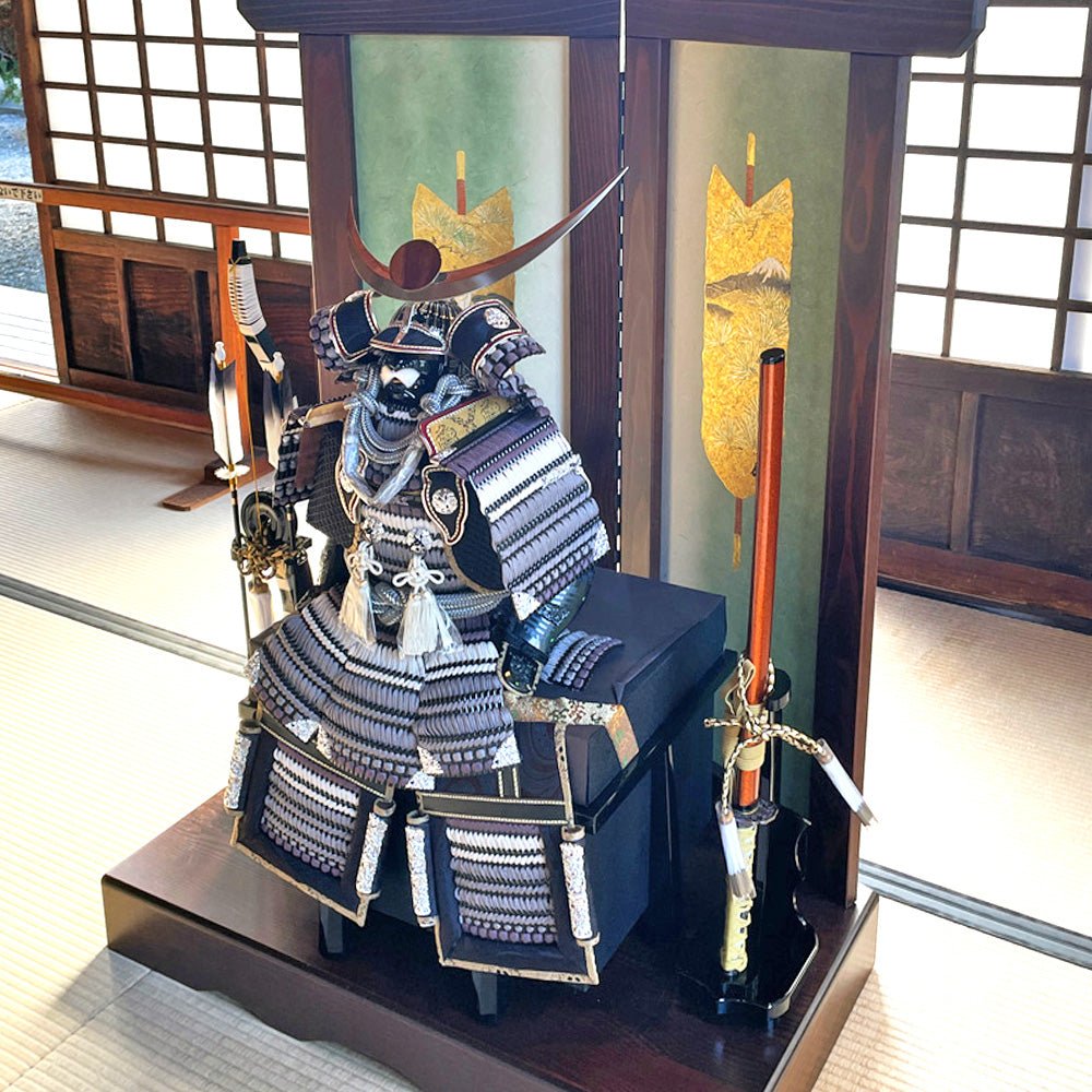 横幅85cm｜翠鳳作 12号鎧飾り｜ 武将 上杉謙信の鎧兜り｜5月人形の逸品